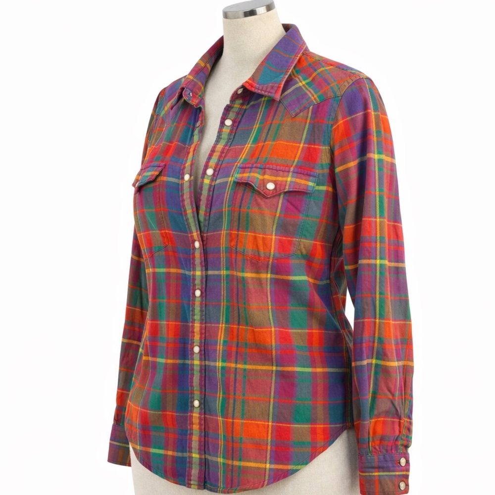 Ralph Lauren Sport Plaid Western Shirt | Women’s Medium
